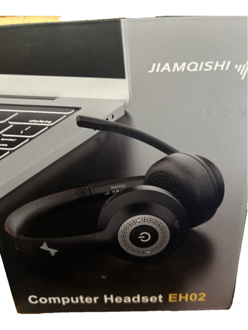 Headset Haimqishi Computer EH02 Wired & Wireless Connection Over the Ear